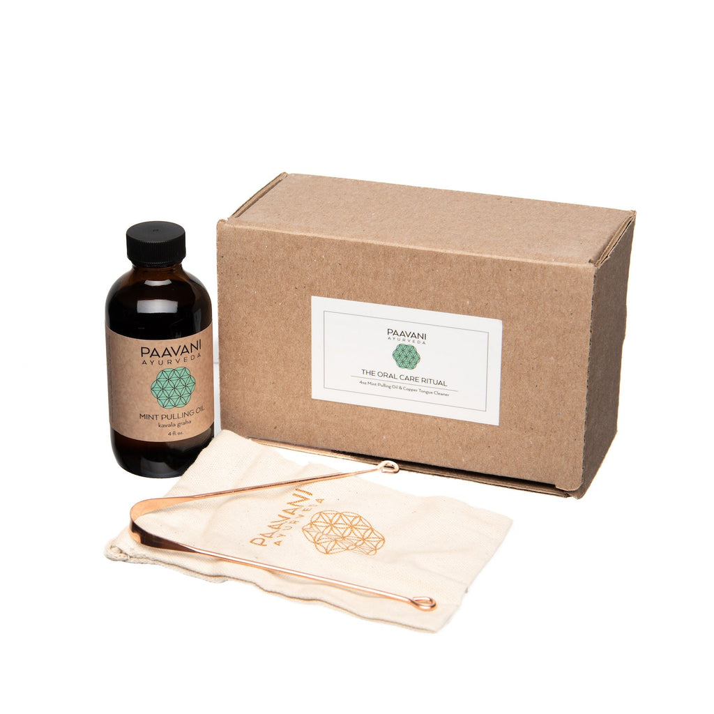 Mint Oral Care Ritual | Ayurvedic Oil Pulling & Tongue Cleaning